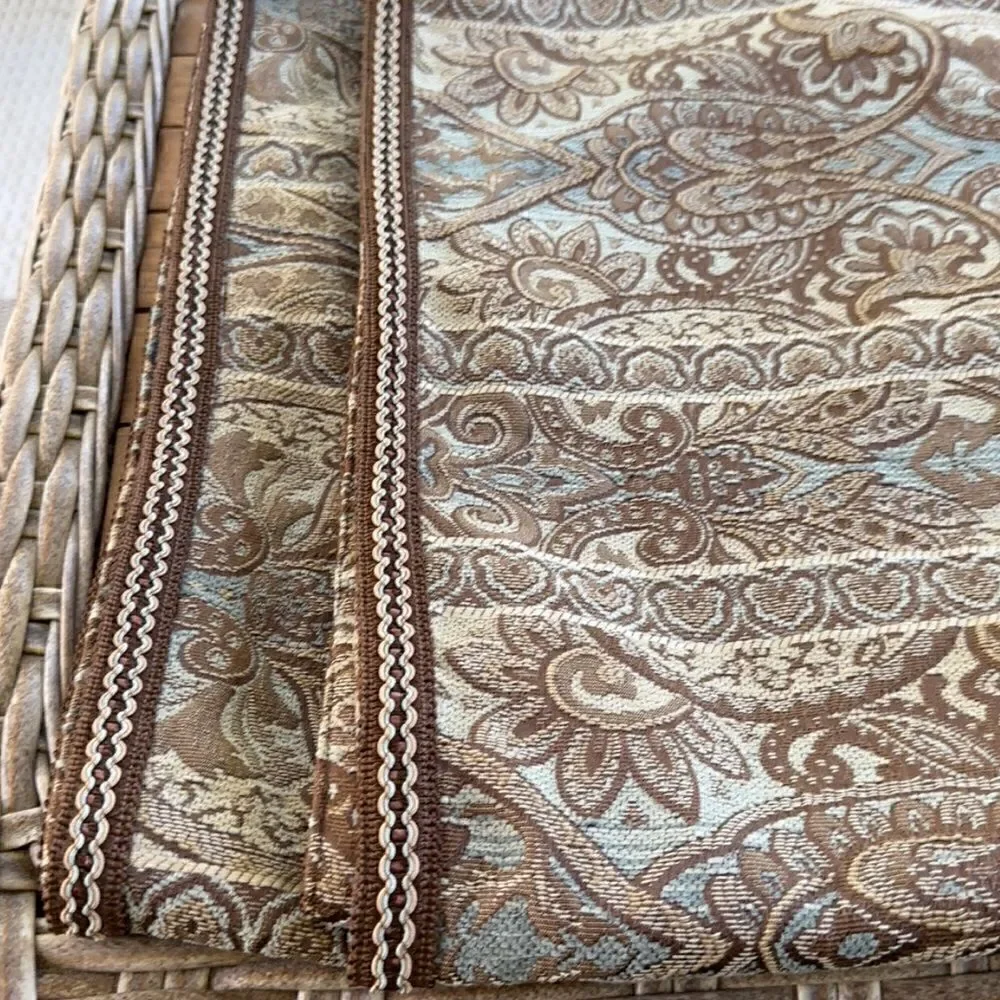 Biltmore Paisley Window Valances (2) 80”x18”